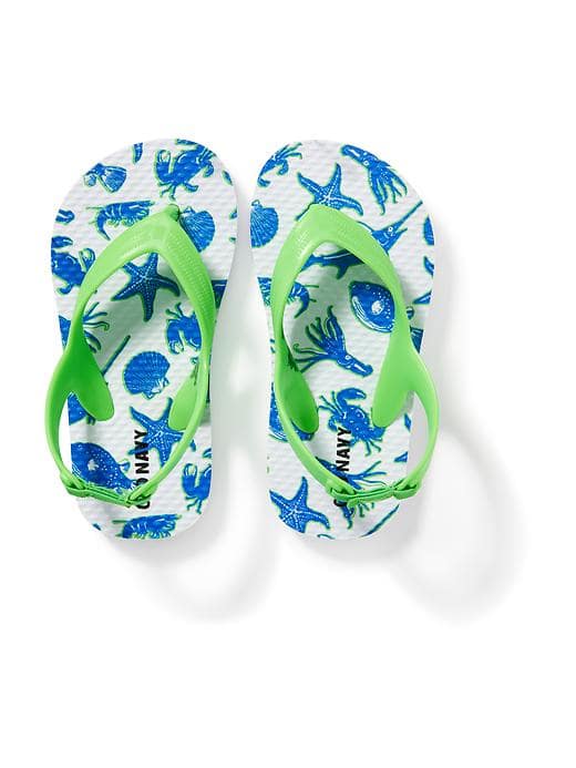 รองเท้าแตะรัดส้น Old Navy Patterned Flip-Flops ลาย Sea Life ไซส์ 6,7,8,9