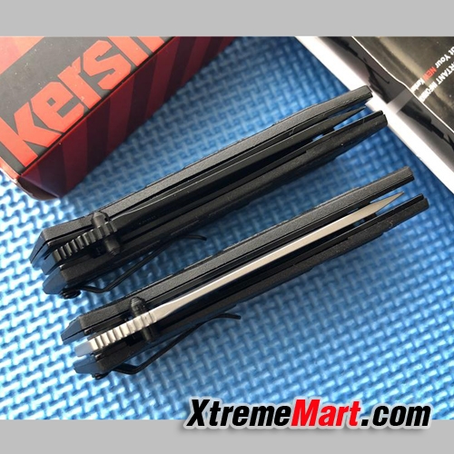 มีดพับ Kershaw 1990 Stainless Steel Survival Folding Knife (ใบเงิน ด้ามดำ)