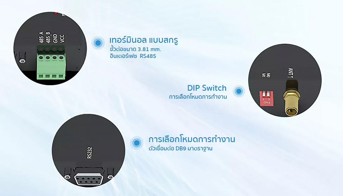 อุปกรณ์ส่งข้อมูลแบบไร้สาย E90-DTU(433L37) RS232/485 lora wirelss modem (รวมแหล่งจ่ายไฟ/เสาส่งแรงสูง