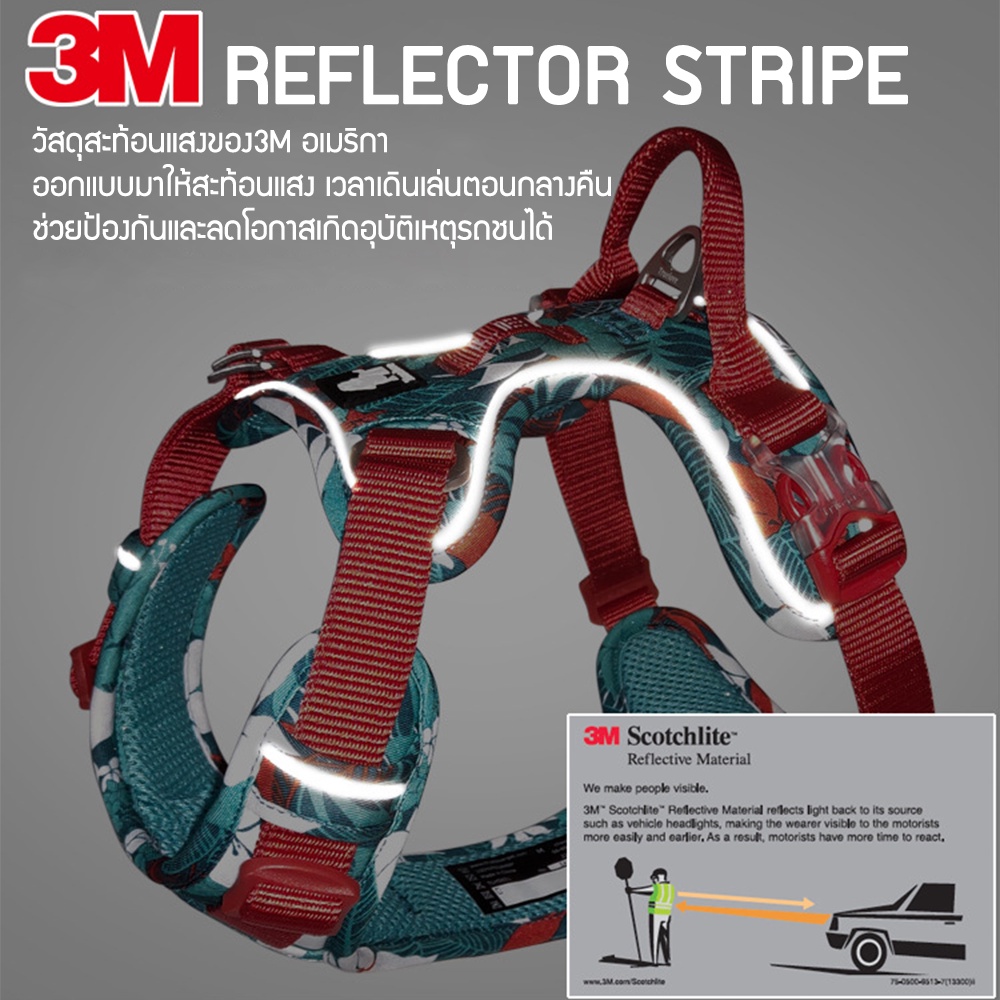 C154 TRUELOVE TH Harness: ปลอกคอรัดอกสุนัข สวย เท่ ดูดี แข็งเเรง ป้องกันอันตรายจากการกระชาก TRUELOVE Pet