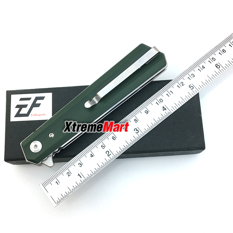มีดพับ Eafengrow EF56 ด้ามเขียว 58-60HRC 9Cr Blade G10 Handle Folding knife Survival Camping tool tactical edc outdoor