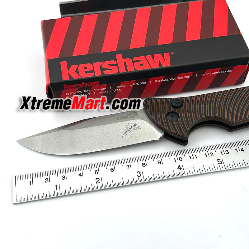 มีดพับ Kershaw7600 ด้ามสีน้ำตาล พกพาง่าย ด้ามจับถนัดมือ มีดเดินป่า มีดแคมป์ปิ้ง