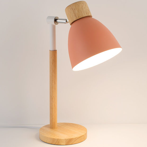 โคมไฟตั้งโต๊ะ ทรงถ้วยแก้วหัวไม้ สไตล์มูจิ