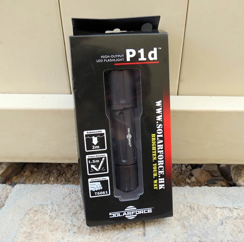 ไฟฉาย Solarforce P1d (บอดี้เปล่า ไม่มีหลอด) อลูมินั่มเคลือบอะโนไดซ์ สีดำ