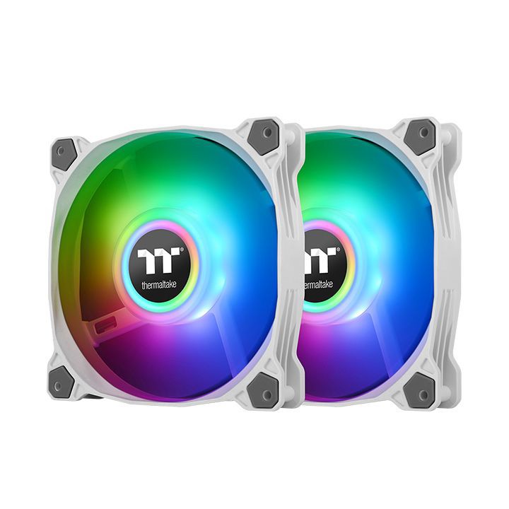 FAN case Thermaltake Pure Duo 12 ARGB Sync Radiator Fan (2-Fan Pack)-White,Black รับประกันศูนย์2ปี #พัดลมเคสคอม