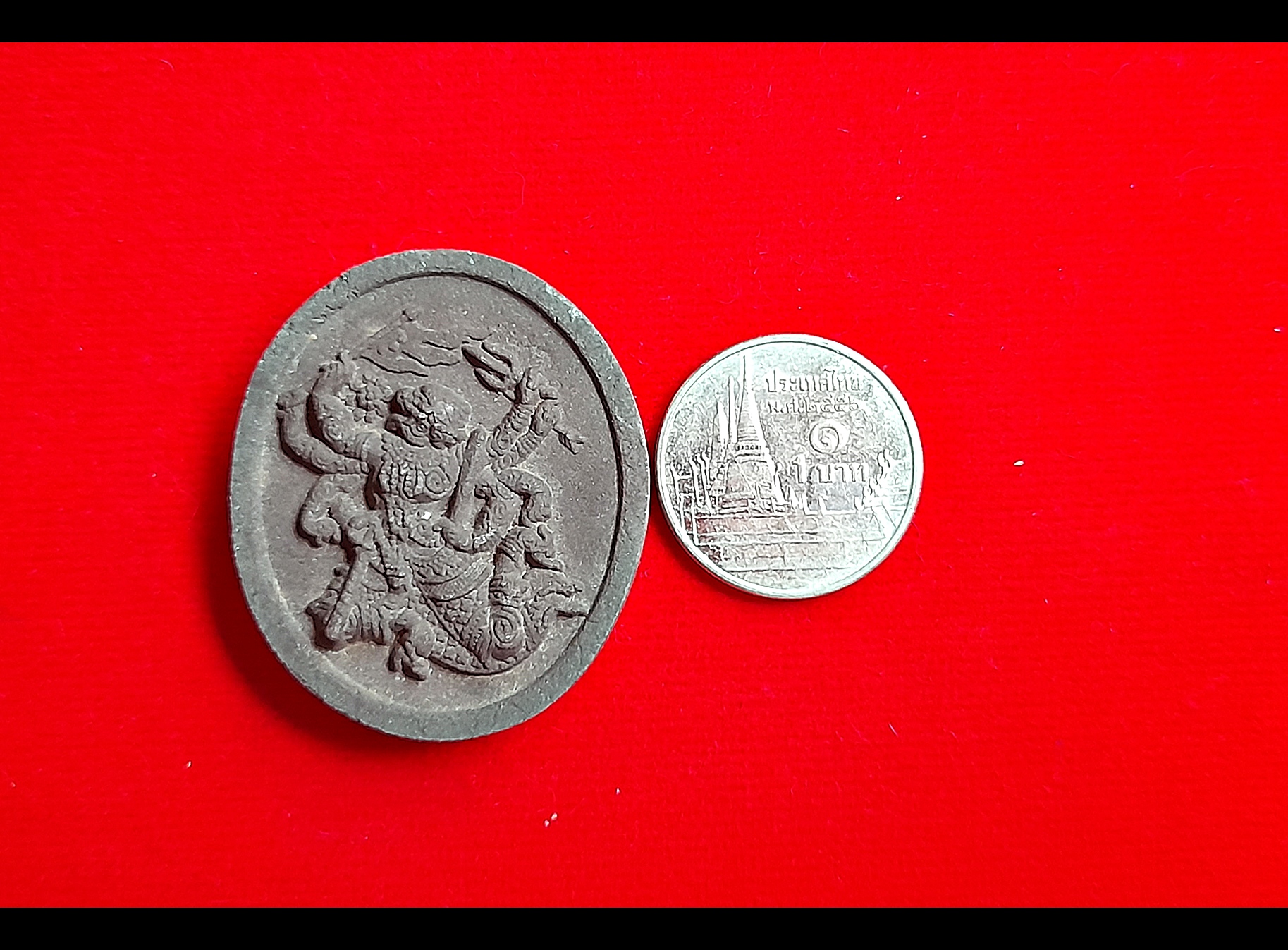 เหรียญ หนุมาน8กร (รุ่นนี้เก่งทางช่วยหาเงิน) เนื้อผง ปี2562 #รับประกันแท้ - พระอาจารย์สุริยัณ วัดป่าฉัพพรรณรังสี จ.ชัยภูมิ