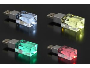 Flashdrive อะคริลิก มีไฟ LED Thumb Drive อะคริลิก มีไฟ LED USB อะคริลิก มีไฟ แอลอีดี
