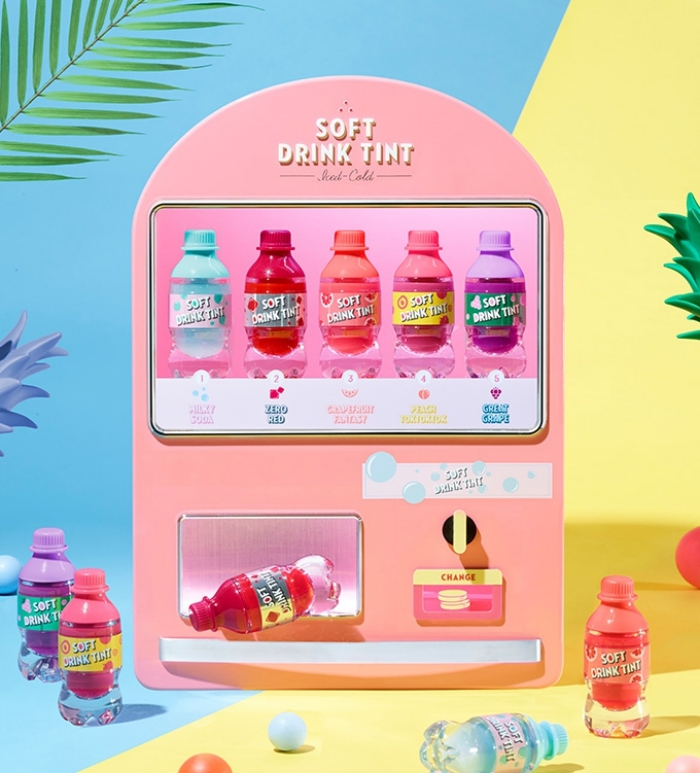 ขายส่ง 180.- (#OR201 Grapefruit Fantasy) Etude Soft Drink Tint ลิปทินต์แพคเกจโซคิ้ว ในรูปขวดน้ำอัดลมสีสดใส คอลเลกชั่นนี้สีสวยทุกสี ติดทน ทาง่ายด้วยค่ะ