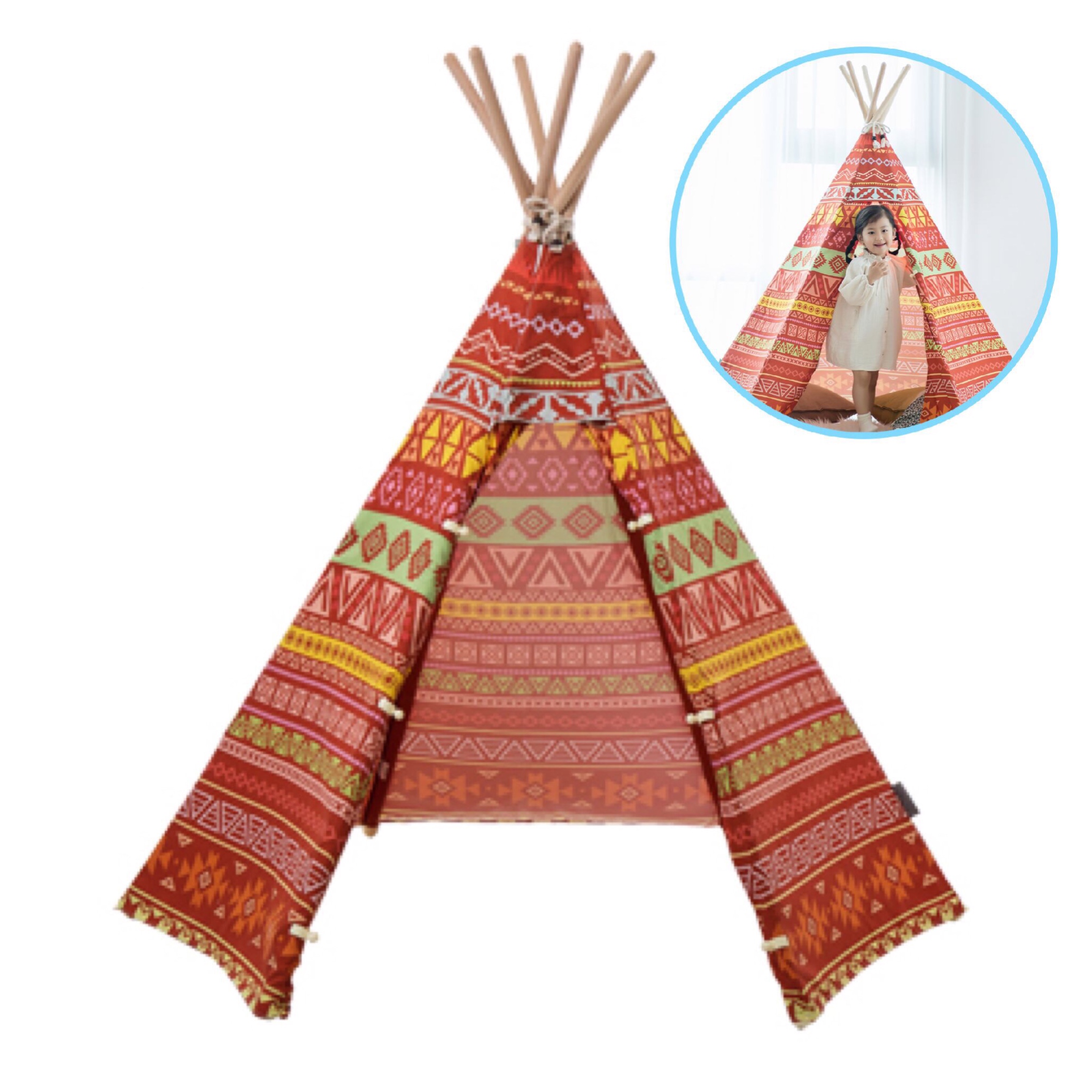 บ้านจำลองทรงเต๊นท์อินเดียนแดงสำหรับเด็ก LOOKA Tent (American Indian)