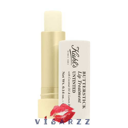 (# Untinted ไม่ผสม SPF) Kiehl's Butterstick Lip Treatment 4g ลิปทรีทเม้นออกใหม่ล่าสุด บำรุงริมฝีปากที่แห้งแตกด้วยส่วนผสมของน้ำมันมะพร้าวและเลมอนบัตเตอร์