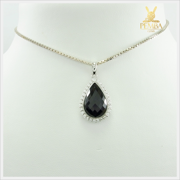 จี้นิลแท้ ล้อมเพชรCZ น่ารักๆ