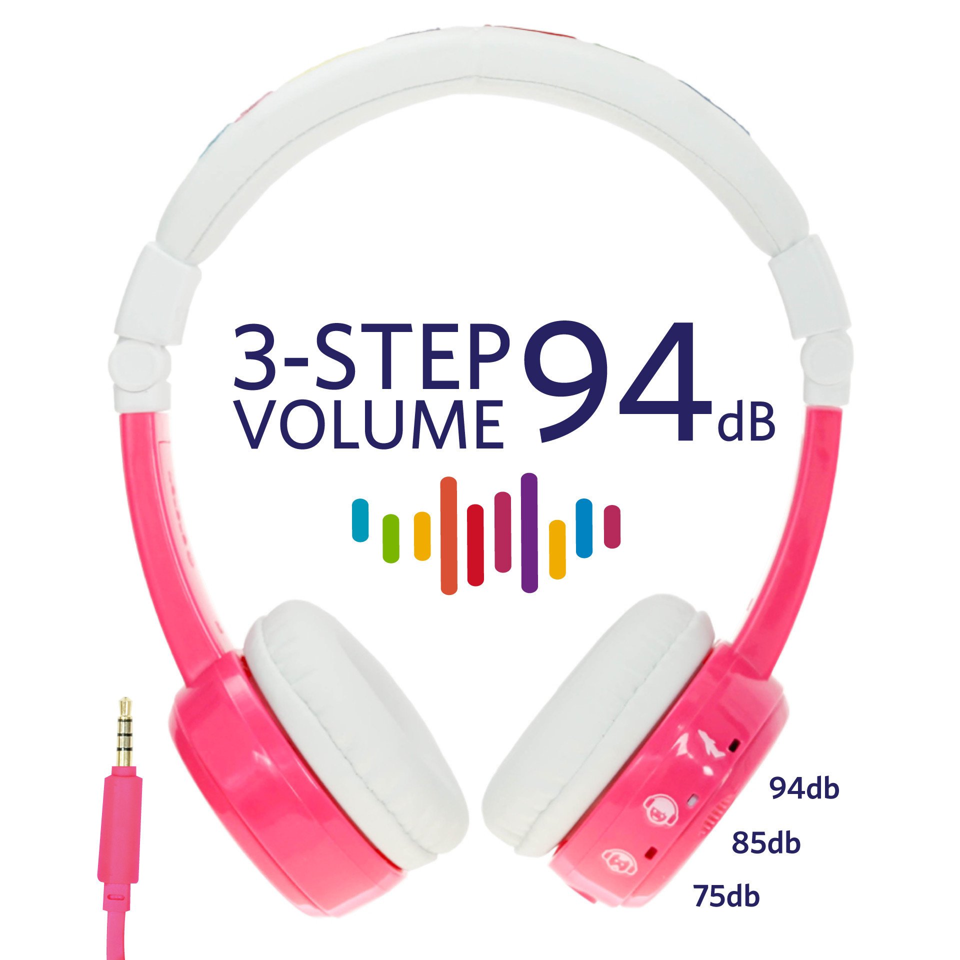 หูฟังควบคุมระดับเสียงสำหรับเด็ก BuddyPhones Volume-Limiting Headphones for Kids - InFlight (Pink)