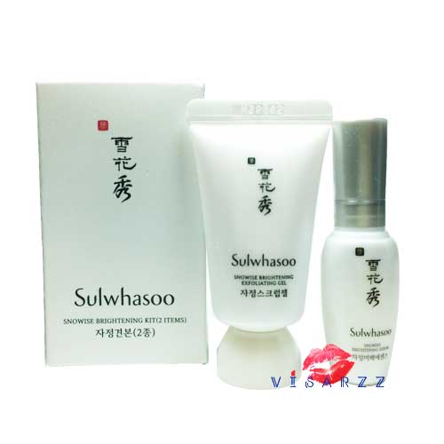 Sulwhasoo Snowise Brightening Set (2 Items) เซทพื้นฐานจุดเริ่มต้นของผิวขาวใส ด้วยสครับที่มีส่วนผสมผงของรากโสมจึงไม่ระคายเคืองผิว และซีรั่มเข้มข้นลดจุดดำ