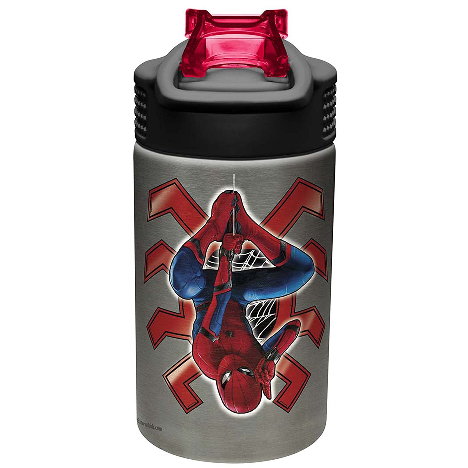 กระติกน้ำสเตนเลสพร้อมหลอดดื่ม Zak! Spider-Man : Homecoming Stainless Steel Reusable Water Bottle