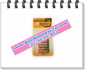 P03811 ถ่านKingever AAA 1*8 ต่อชุด ราคาส่งต่อ 1 กล่อง:12 แผง (คลิ๊กที่สินค้าเพื่อดูรายละเอียด)