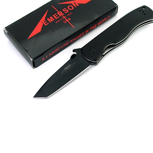 มีดพับ Emerson CQC7 Folding Knife (ใบดำ), Tactical Knife, Camping Knife, outdoor Tools, 7Cr17Mov Blade material, G10 Handle