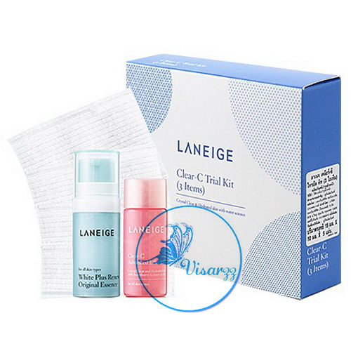 Laneige Clear-C Trial Kit (3 Items) ชุดทดลองเพื่อผิวขาวใส ช่วยฟื้นฟูให้ผิวดูกระจ่างใส เนียนนุ่มชุ่มชื่น