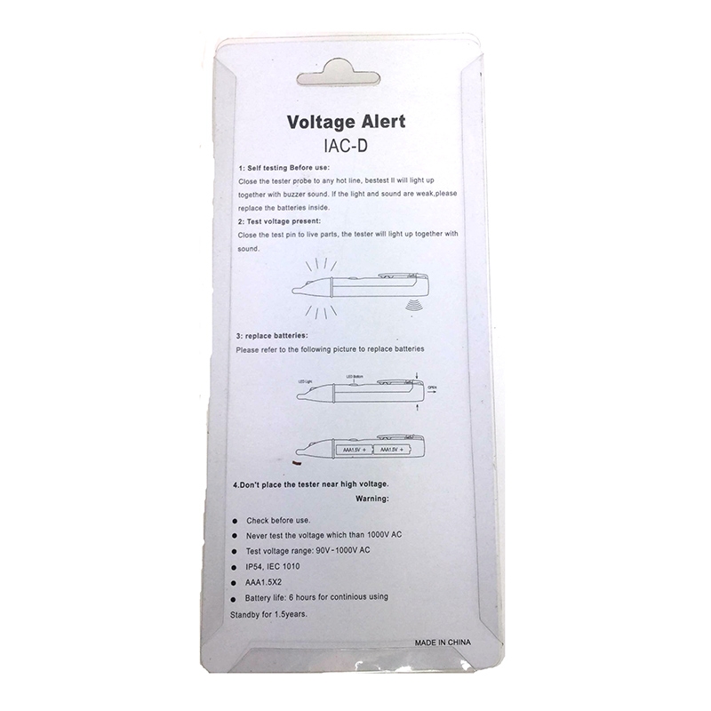 ปากกาตรวจสอบไฟ Voltage Detector Non Contact Tester Meter with LED Light 90-1000 Volts