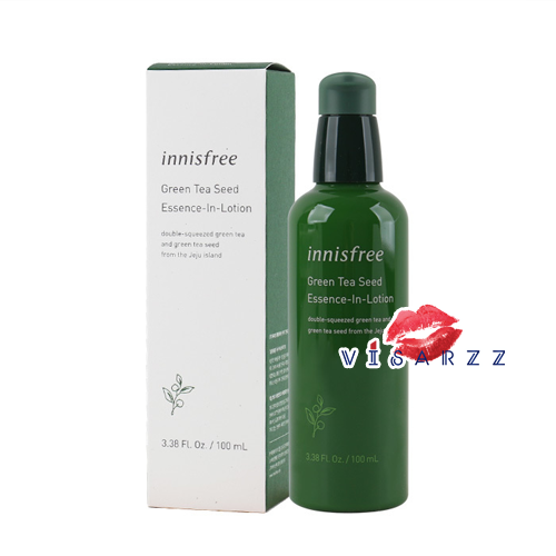 Innisfree Green Tea Seed Essence-In-Lotion 100mL อินนิสฟรี กรีนทีเอสเซนส์เนื้อโลชั่น บิวตี้กรีนทีให้ความชุ่มชื้นสองเท่าแก่ผิวของคุณ ให้ผิวรู้สึกชุ่มชื้นยาวนาน