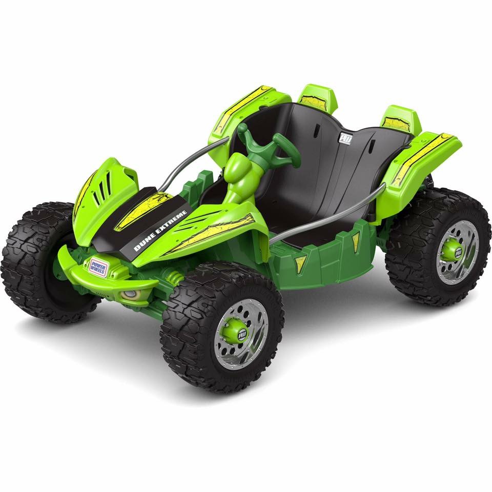รถแบตเตอรี่ ATV คันยักษ์แบบ 2 ที่นั่ง Fisher-Price Power Wheels Dune Racer Extreme 12-Volt Battery-Powered Ride-On (Monster Green)