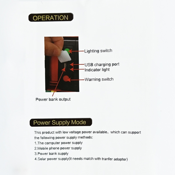 ไฟฉายสปอร์ตไลท์ 30W COB LED Floodlight Outdoor 2700 LM รุ่น WJ001-2 โคมและแกนหมุนได้ พร้อม Power Bank ในตัว