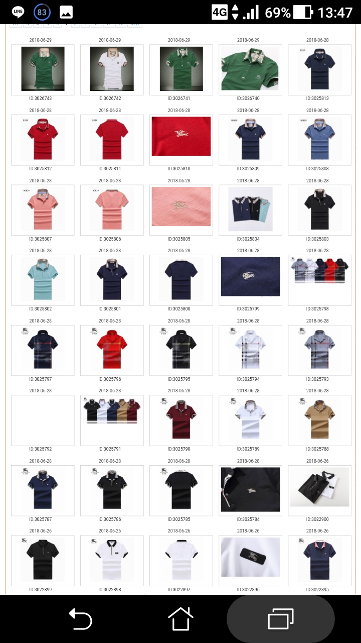 Pre order เสื้อโปโล bb ชายแขนสั้น