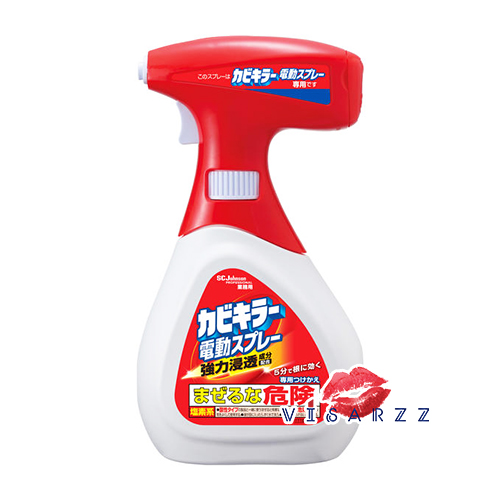 (ขวดอัตโนมัติ สีแดง) SC Johnson Kabi Killer Automatic 750mL สเปรย์ขจัดคราบเชื้อรา เชื้อราบนยาแนวห้องน้ำ รอยดำบริเวณร่องยาแนว ผิวกระเบื้อง กระจก จากประเทศญี่ปุ่น