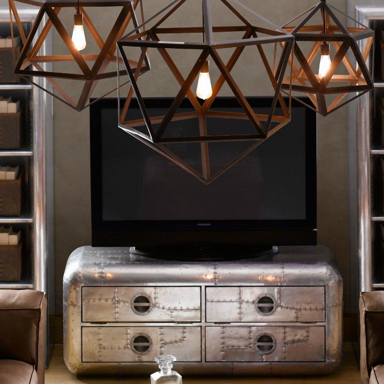 โคมไฟเหล็กดัดทรง 6 เหลี่ยม