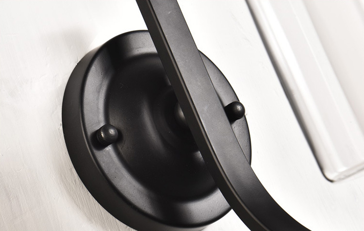 โคมไฟติดผนังสีดำโป๊ะแก้วใสทรงกระบอกสั้น [SND-2033-Black]