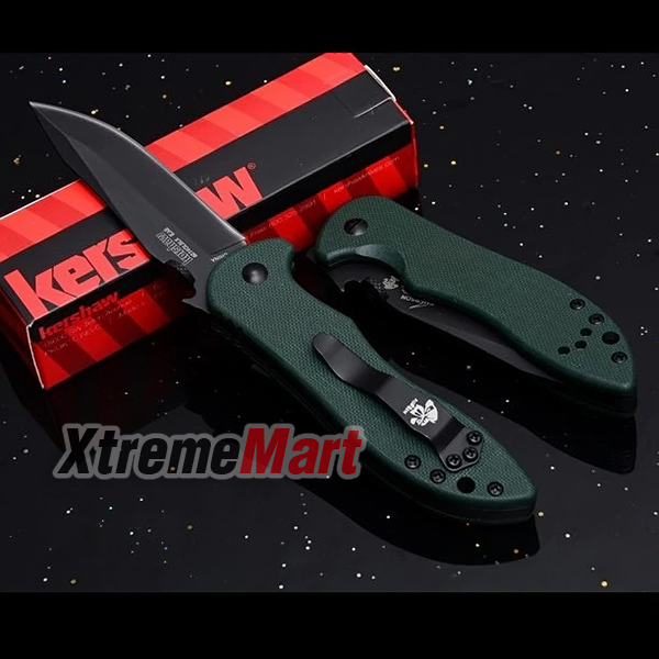 มีดพับ Kershaw 6074 Emerson CQC-5K ใบดำ ด้ามG10 สี OD Green (6074OLBLK)