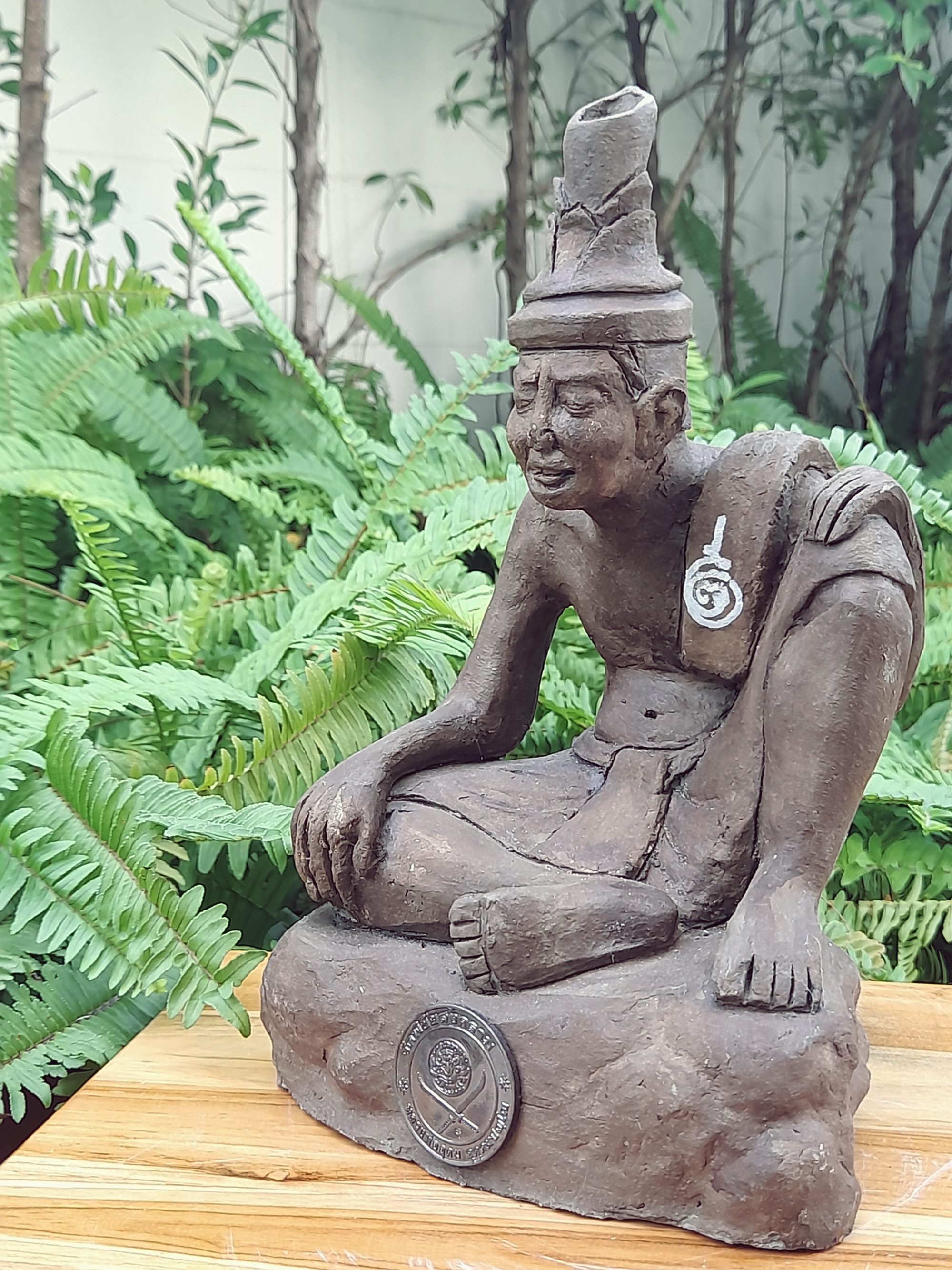 รูปปั้น พ่อปู่ฤาษี นารอท (พ่อแก่) รุ่น2 #รุ่นสุดท้าย พิธีโชคดี เนื้อดินผสมว่าน (ปั้นมือ แบบโบราณ ฐาน7นิ้ว สูง10นิ้ว) จารยันต์ ฐานบรรจุแผ่นยันต์เงิน (จัดสร้าง200ตน) ปี2564 #รับประกันแท้และทัน