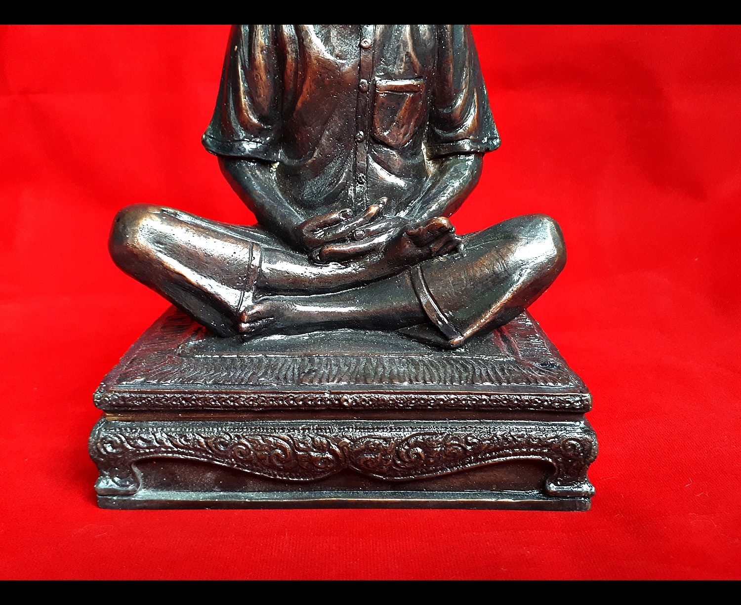 อาแป๊ะ เซียนแปะโรงสี อาจารย์โง้วกิมโคย วัดศาลเจ้า เนื้อโลหะ ขนาดบูชา หน้าตัก 5 นิ้ว ปลุกเสกโดย ครูบากฤษณะ