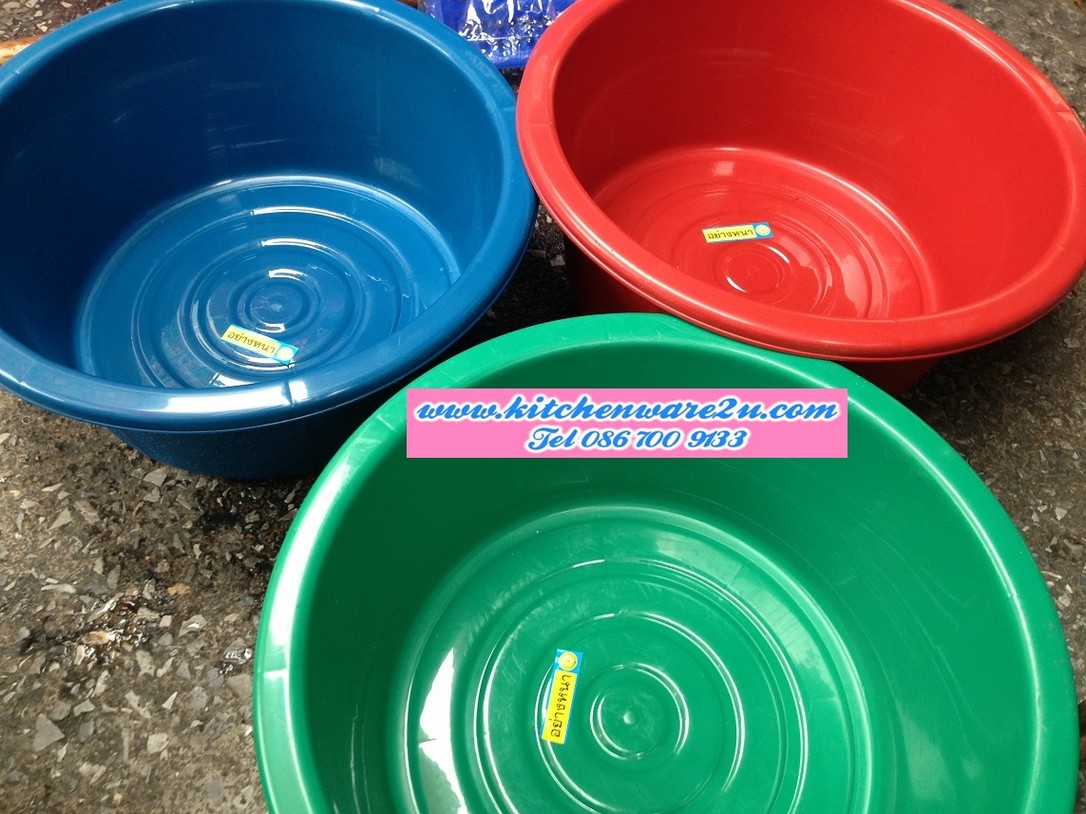 P06528 กะละมัง ขนาด 40 ซม. สี หัวสิงค์ (ราคาส่งต่อ 1 โหล : 12 ใบ)