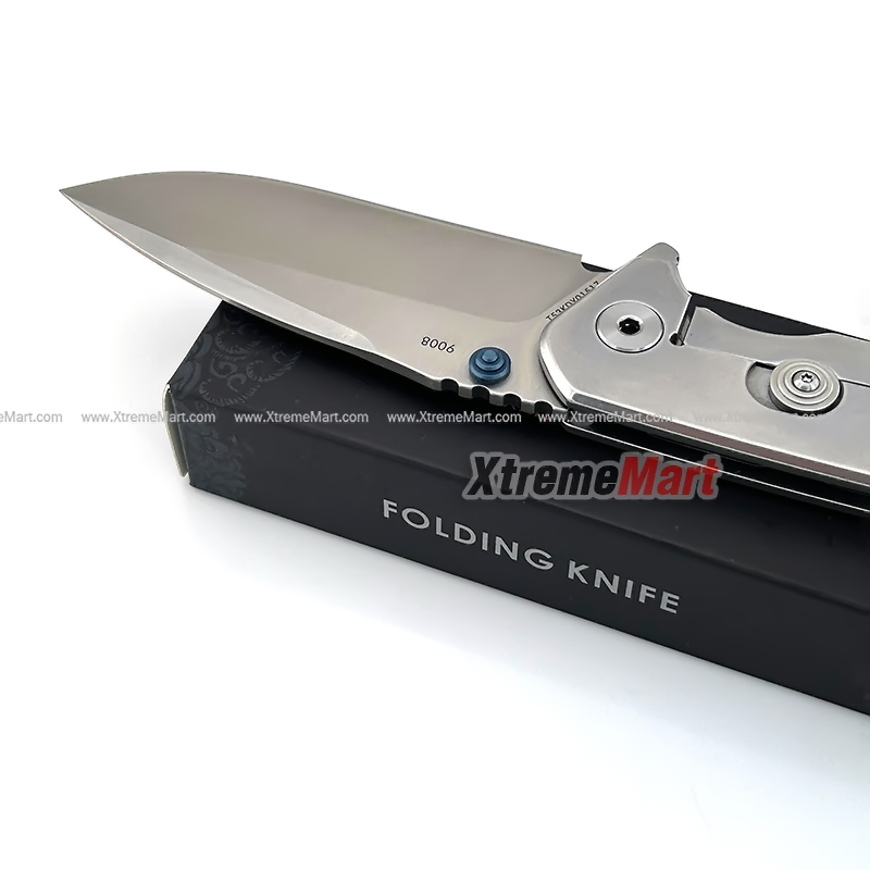 มีดพับ SANRENMU 9008 SRM 9008 ใบมีดสแตนเลสแข็งพิเศษ 12C27 จุดหมุนระบบตลับลูกปืน (Ball Bearing) เปิด-ปิดลื่นมาก