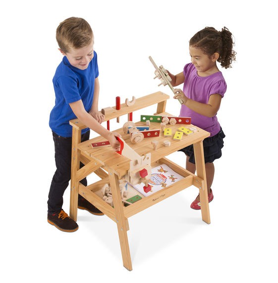โต๊ะกิจกรรมงานช่างเอนกประสงค์ Melissa & Doug Wooden Project Solid Wood Workbench