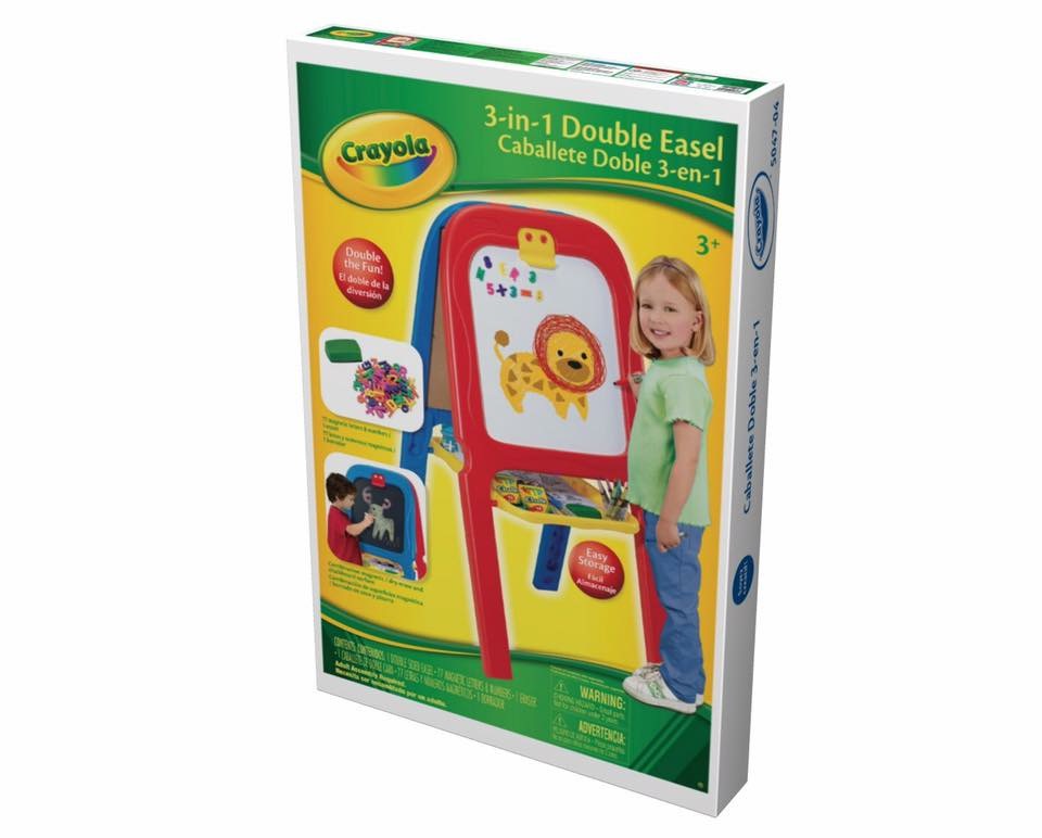 กระดานศิลปะพร้อมอุปกรณ์และตัวอักษรแม่เหล็ก Crayola 3-In-1 Double Easel with Magnetic Letters