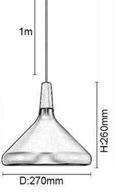 โคมไฟแขวนเพดานกว้าง 27cm มีจุกไม้ [RG2726]