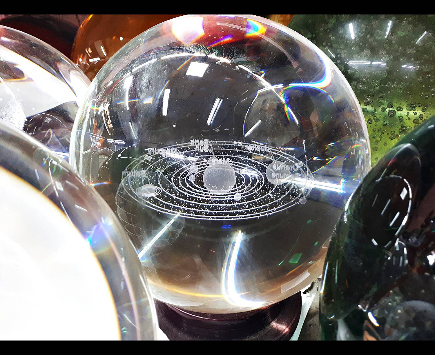 ลูกแก้ว ลาย จักรวาล 3มิติ - ขนาดใหญ่ 8นิ้ว(20ซม)