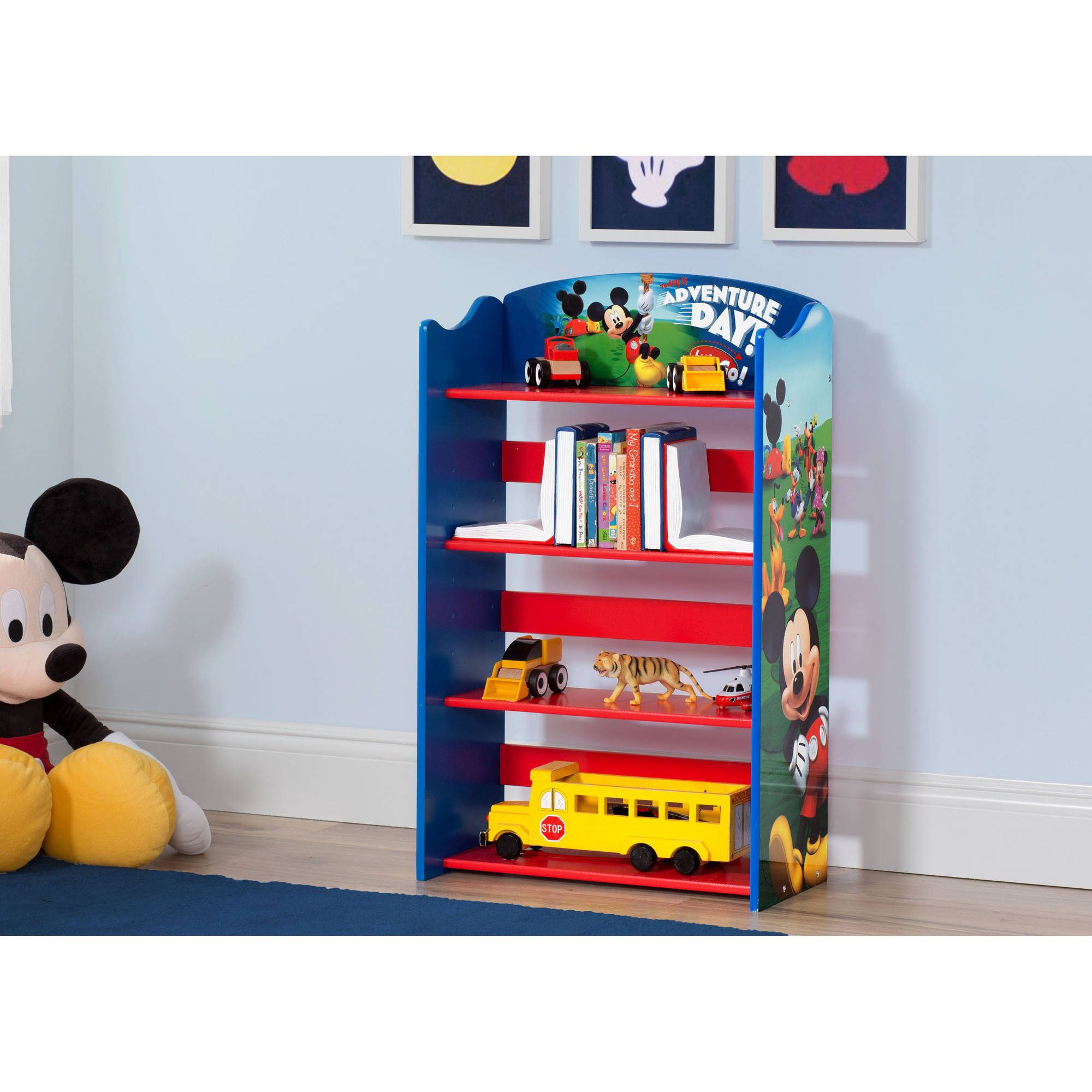 ชั้นวางหนังสือไม้แสนน่ารัก Delta Children Bookshelf (Disney Mickey Mouse)