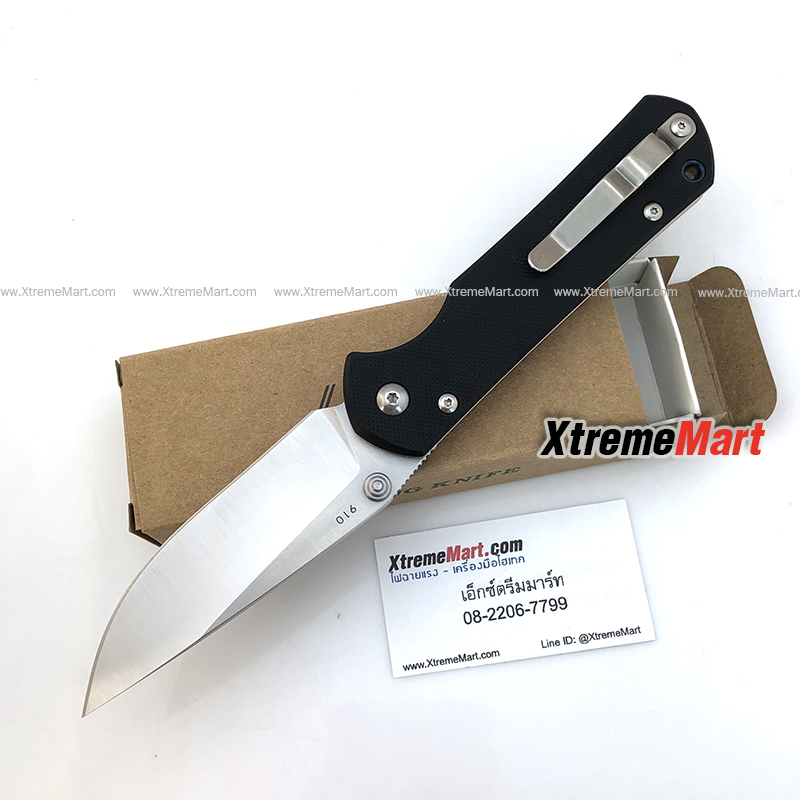 มีดพับ LAND รุ่น 910 Ver.2019 ใบมีดแข็งพิเศษ(12C27 Stainless) จุดหมุนตลับลูกปืน เปิด/ปิดลื่นมาก Folding Knife (ด้ามสีดำ)