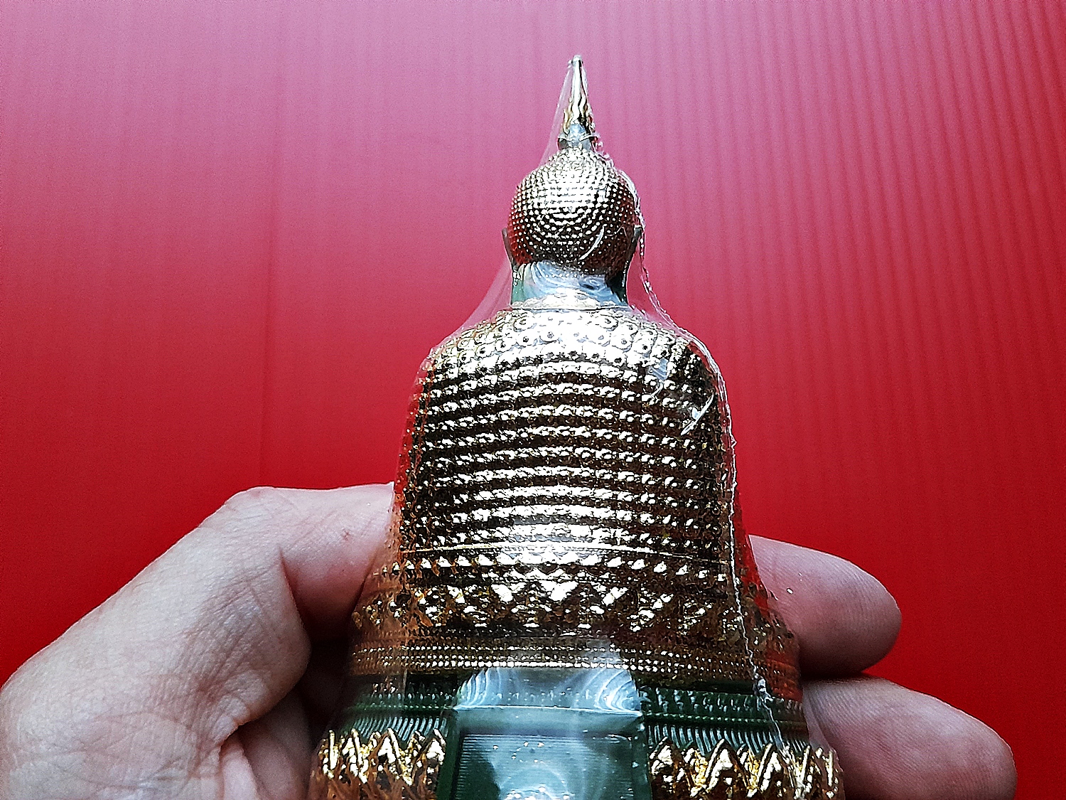 รูปหล่อ พระแก้วมรกต 3ฤดู (หน้าตัก2นิ้ว) เนื้อหยกผสมเรซิ่น ปิดทอง