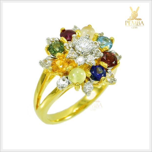 แหวนนพเก้าแท้ ทองแท้ เพชรแท้ เสริมมงคลชีวิตทุกด้าน(สอบถามราคาได้ค่ะ)