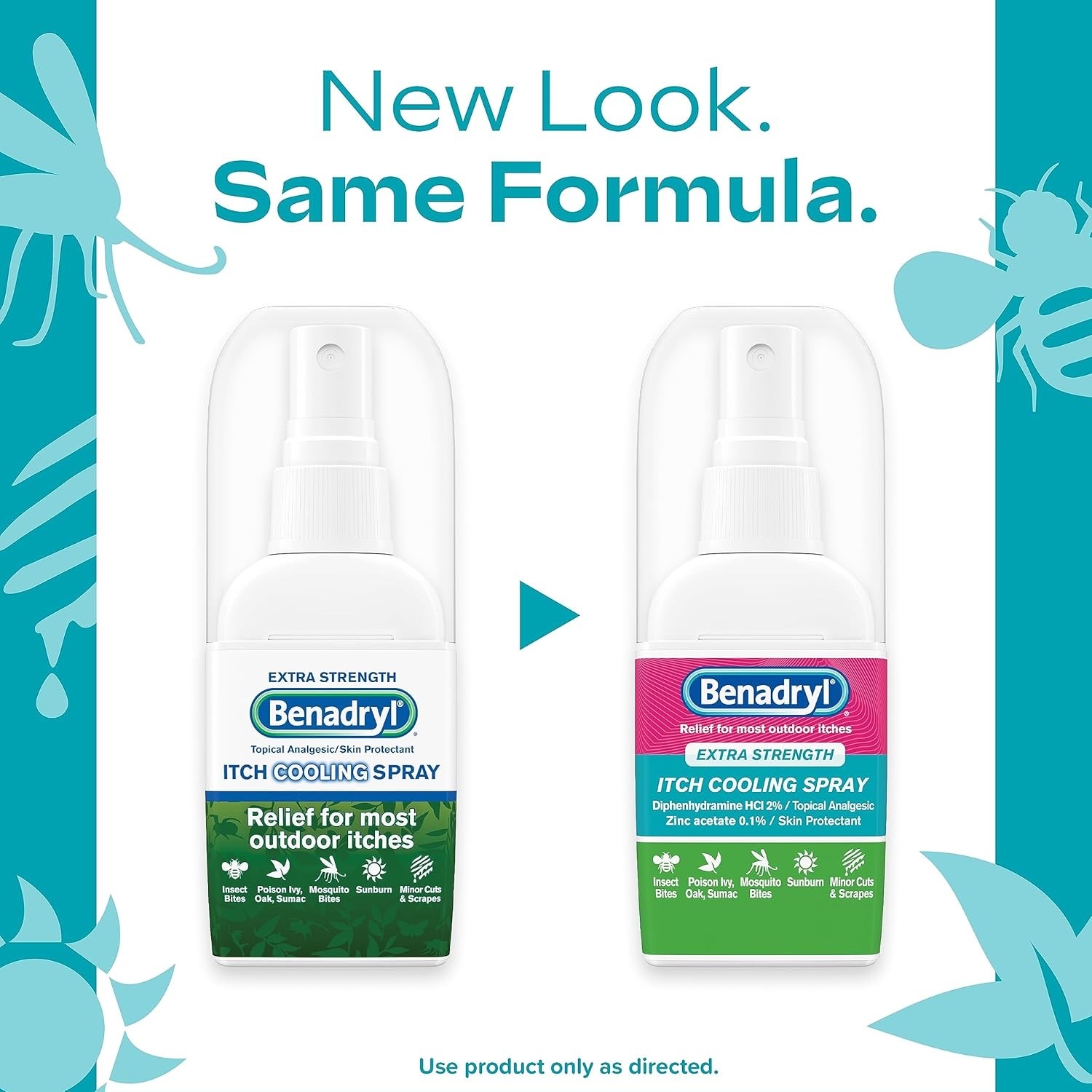 สเปรย์บรรเทาอาการคันสูตรเข้มข้น Benadryl Extra Strength Itch Cooling Spray