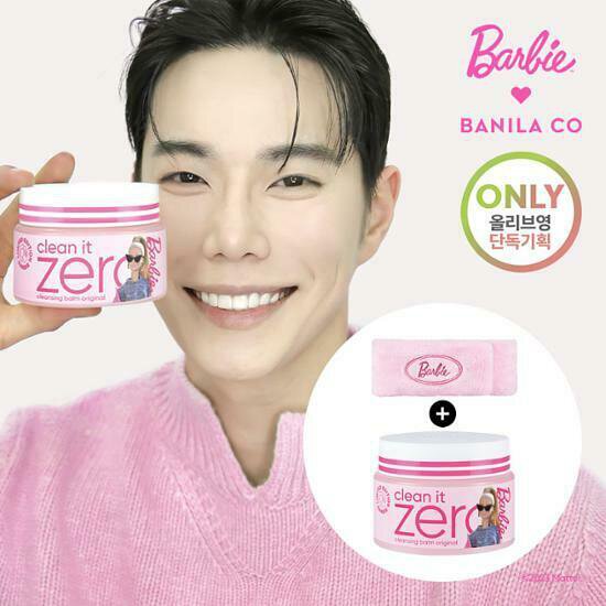 (ไซส์ใหญ่ 125mL + แถมผ้าคาดผม Barbie) Banila Clean It Zero Cleansing Balm คลีนซิ่งบาล์มเนื้อเชอร์เบทสุดฮิตที่แทยอนเป็นพรีเซนเตอร์ เคลมว่าขายดีทุกๆ 3.1 วินาทีทั่วโลก