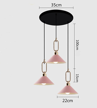 โคมไฟแขวนเพดานสไตล์โมเดิร์นมีห่วงจับสีทอง [YY062401]
