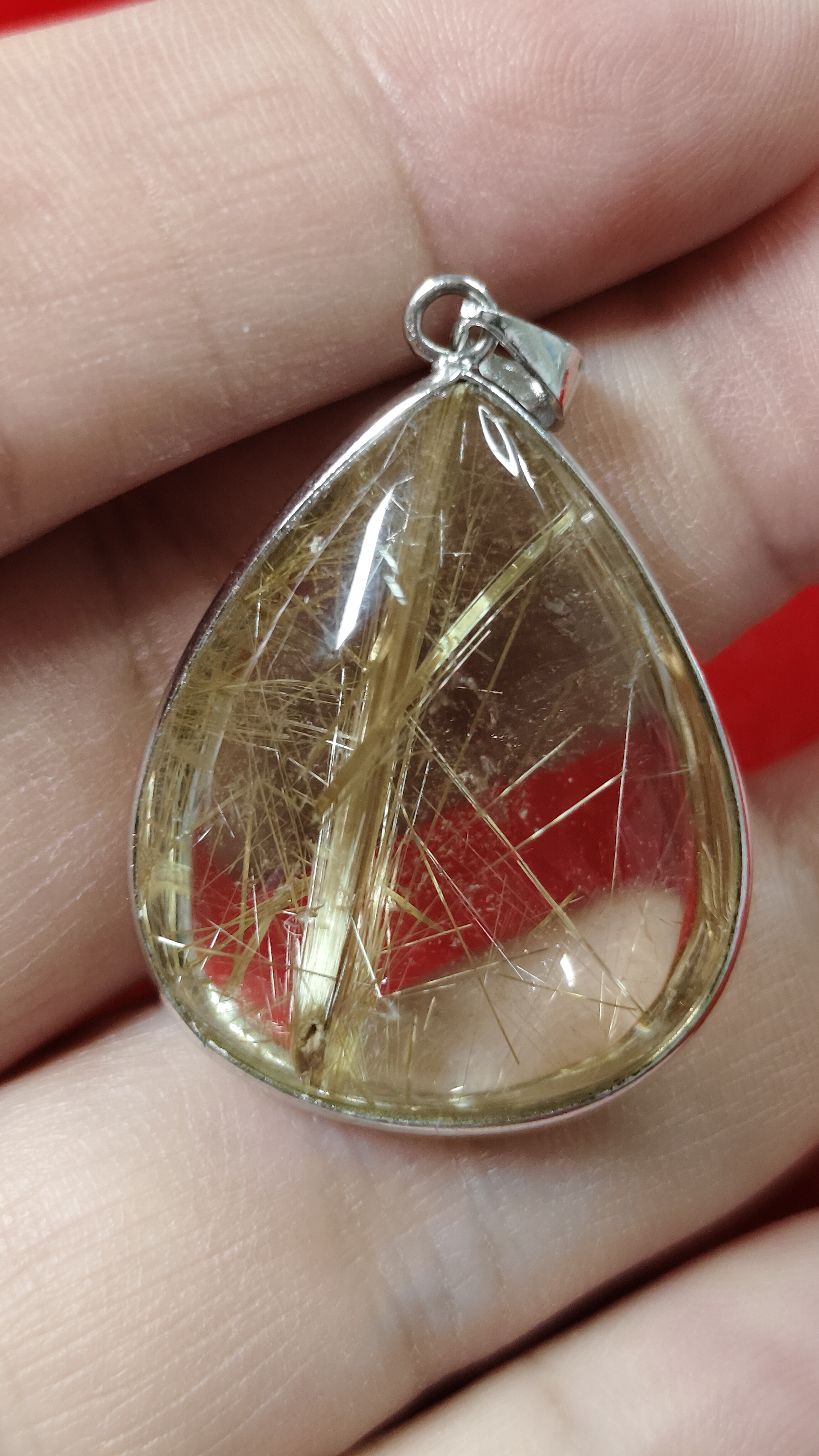 #จี้หินไหมทอง รหัสC-027