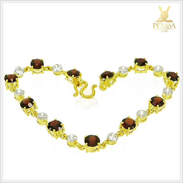 สร้อยข้อมือโกเมน ทองแท้ ใส่สวยเก๋ เพิ่มเสน่ห์(สอบถามราคา)