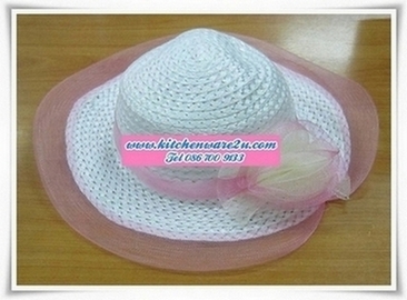 P04669 หมวกผู้หญิง ดอกไม้ ราคาส่งต่อโหล: 12 ใบ (180 บ/โหล ส่ง 15 บาท ขายส่งทุกอย่าง 20 บาท)