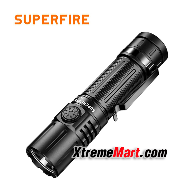 ชุดเซตไฟฉาย SuperFire รุ่น A20 แสงขาว 1700ลูเมนส์ พร้อมแบตเตอรี่ และสายชาร์จ USB Rechargeable