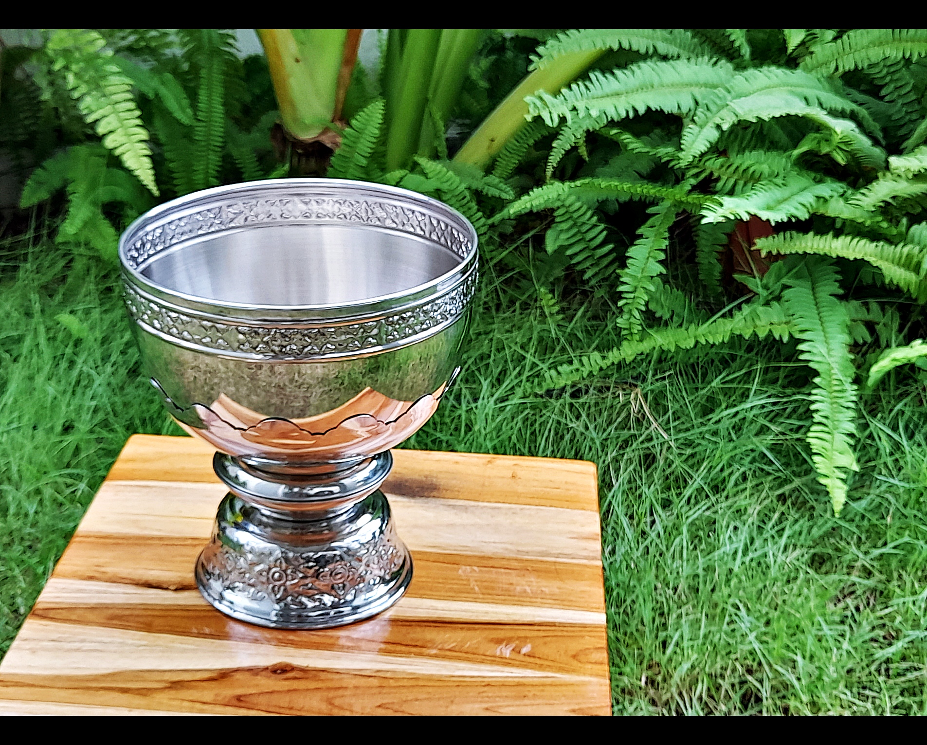 ขันต์ครู(ทำน้ำมนต์) (ยันต์มหาอริยโสฬจใหญ่+ยันต์สุกิตติมา) เนื้อสแตนเลส (ขนาดกว้าง7นิ้ว) ปี2564